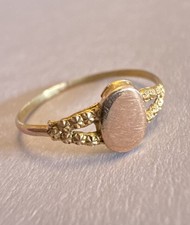 Charles Horner Antique 9ct Gold 375 Signet Ring Size L1/2 Chester Hallmarks 1911