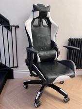Computer Gaming Chair Ergonomic Black White Wheels Xbox Playstation Armrest