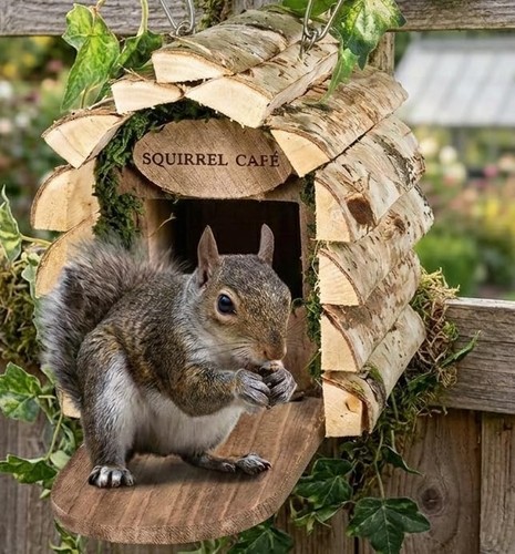 Woodland squirrel café cabin - squirrel,