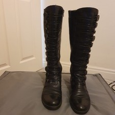 Dune Black Leather Boots