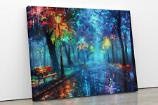 Park Trees Colour Abstract Canvas Wall Art Picture Print Leonid Afremov Style