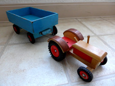 Vintage Wooden Tractor With