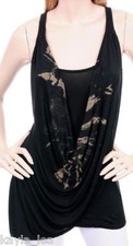 Black Sleeveless Drape