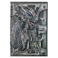 Unique Vintage Embossed Dragon Hardcover Notebook – Blank Page Retro Journal