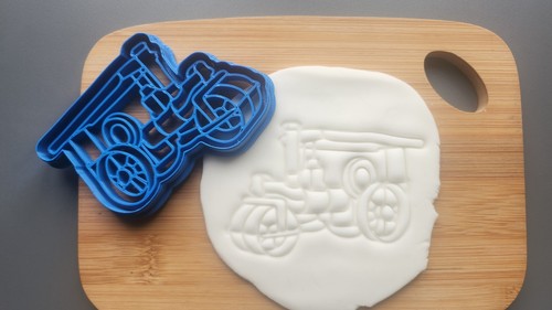 Vintage steam roller cookie - steam,