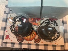 PartyLite Halloween Trick or Treat Wax Warmer Pillar Holder Spooky Trees- P90807