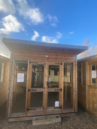 8x8 pent studio summerhouse - pent,