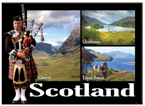 Scottish piper glencoe - piper, montage