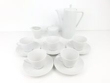 13 Piece Seltmann Weiden Bavaria Monika White Coffee Pot & Cups & Saucers