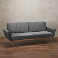 Nico grey velvet sofa bed - velvet,