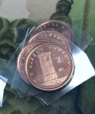 Uncirculated Isle of Man Manx 2p coin 2014 Albert Tower