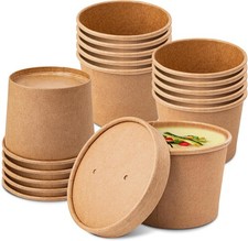 Soup bowls with lids, suitable