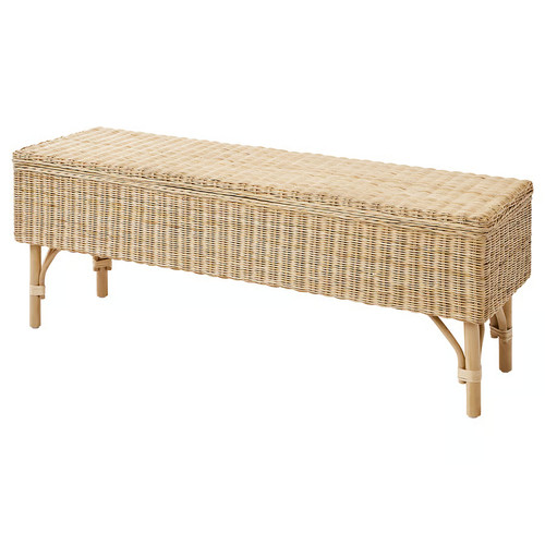 Ikea rattan storage bench - rattan,