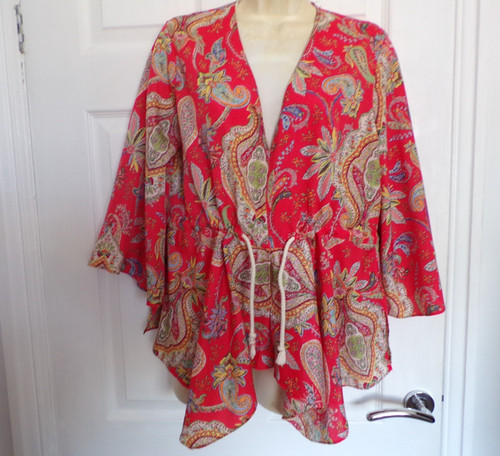 Zara orange paisley print top - orange,