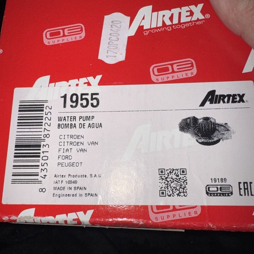 Airtex 1955 water pump - airtex, citroen