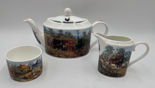 Danbury mint teapot - sugar, bowl