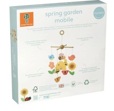 Spring Garden Wooden Mobile For Baby Cot | Floral Crib Mobile Bee 