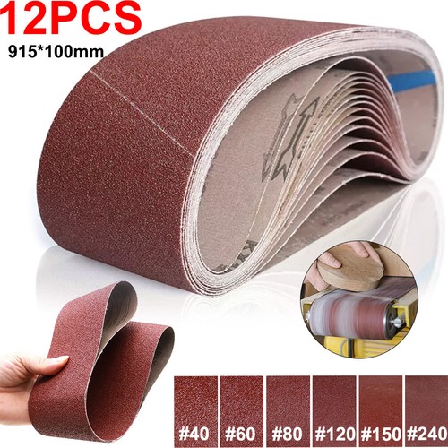 12pc 100x915mm sanding belts - 100x915mm,