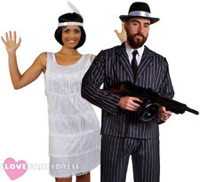COUPLES GANGSTER AND FLAPPER COSTUMES 1920'S FANCY DRESS THE GREAT GATSBY PARTY
