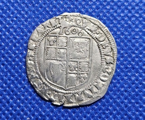 1606 sixpence james hammered - james,