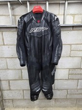 RST Race Suit Motorcycle Motorbike Bike Leathers One Piece Black