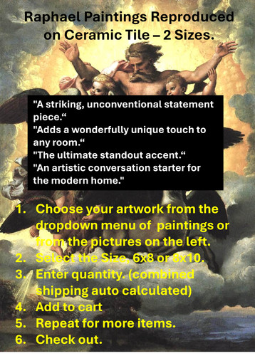 Raphael paintings ceramic - paintings, on