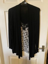 Ladies Mock Twin Set In Black