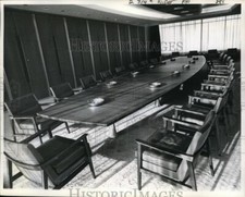 1961 Press Photo Board room of