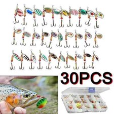 30x Metal Spinners Fishing