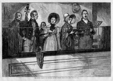 COUNTRY CHURCH SINGING SEATS CHURCH SERVICE CHOIR MUSIC