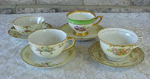 Vintage mismatched china tea - vintage,