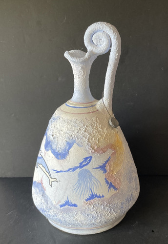 Minoan handpainted blue - minoan, white