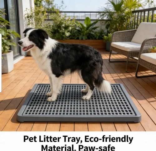 Grey dog toilet - grey, with
