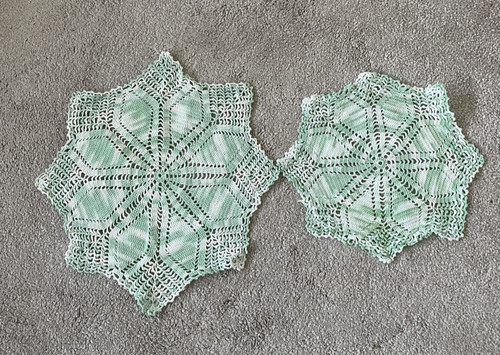 Vintage hand crocheted green - crocheted,