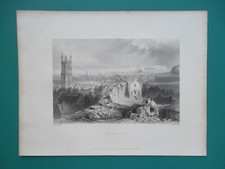 WALES View of Cardiff - 1842