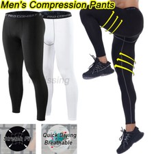 Mens Leggings Sports Gym Quick