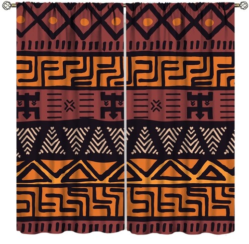 African clay fabric curtains - fabric,