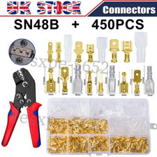450X Assortment Spade Male Female Terminals Electrical Wire Crimp Connectors Kit