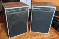 Vintage Goodmans Quartet Q30 Black Wired 2-Way Bookshelf Speakers Pair K373