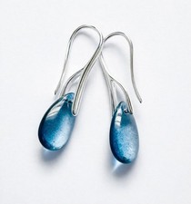 Blue Gradient Glass Teardrop