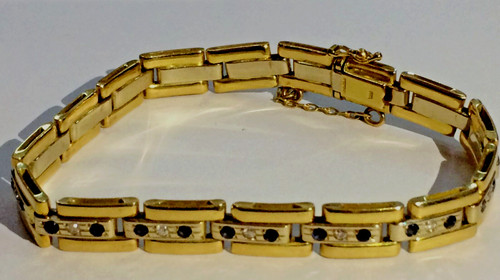 18ct gold diamond - diamond, sapphire