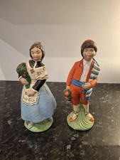 Pair of Vintage Handpainted