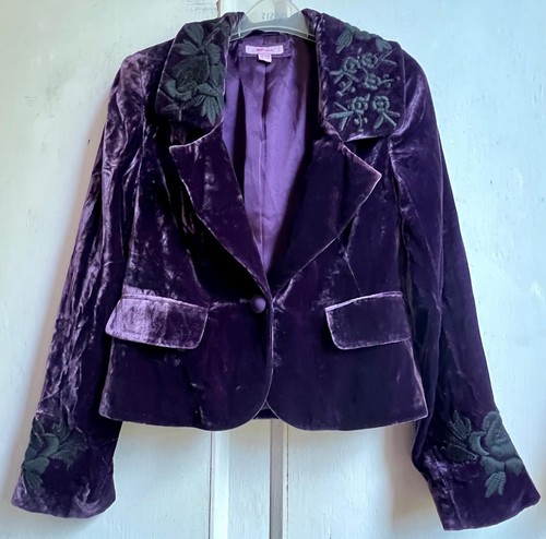 Monsoon jacket purple silk - 8,