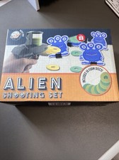 Alien Shooting Set USED Includes 4 Alien Targets and 8 (NOT TEN) Foam Discs