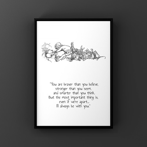 Winnie the pooh art print - pooh,