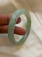 Jade Bangle Women Beautiful Light Green Colour Stone Bracelet NEW