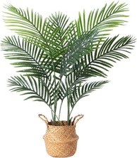 Artificial Plants Areca Palm Trees- with Seagrass Basket 1PC 110cm -Auction-