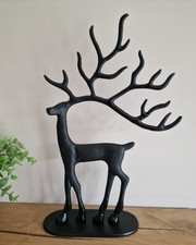 Black Metal Deer Ornament