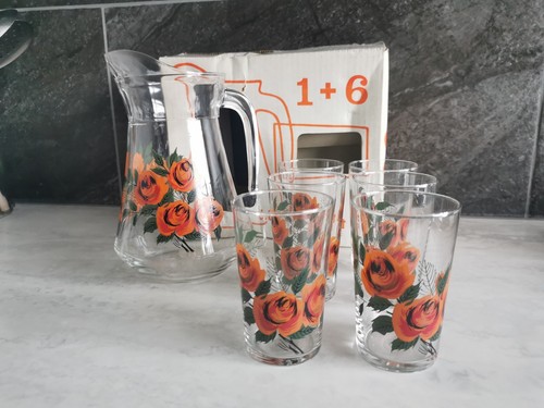 Vintage french glass jug - vintage, 6