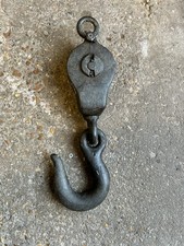 Old vintage rope pully - vintage,